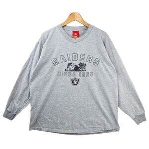 NFL Oakland Raiders Circa 1960 Long Sleeve Shirt Mens XL Gray Las Vegas Vintage